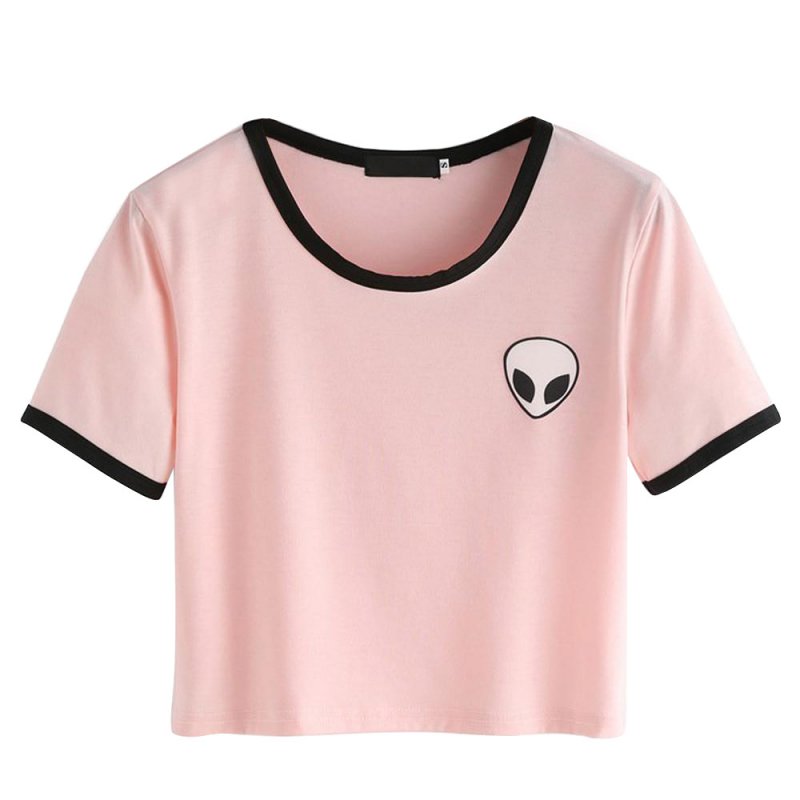 Women Young Girl Summer Short Sleeve