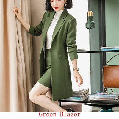 2019 New Fall Winter Women Long Blazer