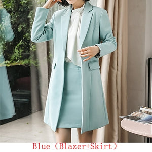 2019 New Fall Winter Women Long Blazer