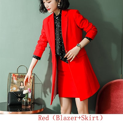 2019 New Fall Winter Women Long Blazer