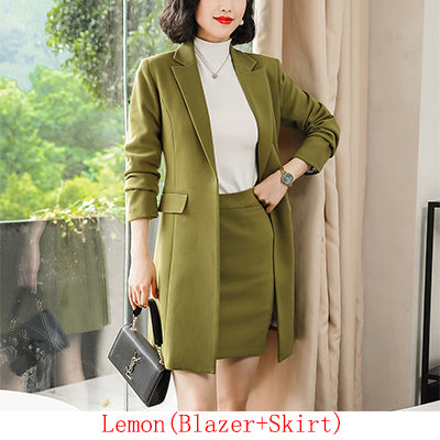 2019 New Fall Winter Women Long Blazer