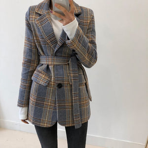 Automne Vintage Plaid femmes